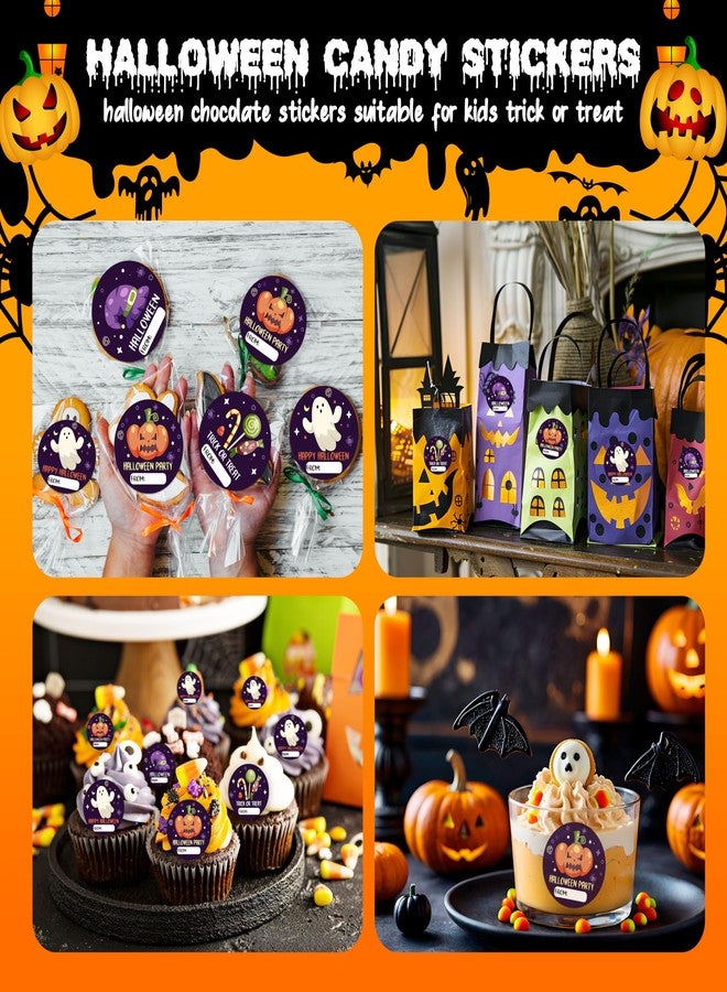 TIRYWT Funny Halloween Candy Skull Tags Stickers for Bags & Decor, Cute Halloween Label Stickers, Happy Halloween Holiday Stickers for Parties - A02 - Image 3